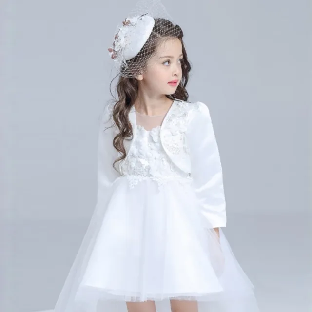 【橘魔法】精緻禮服小外套 大童 童裝 兒童 女童 長袖外套 婚禮 全家福 攝影 喜宴 花童 禮服搭配