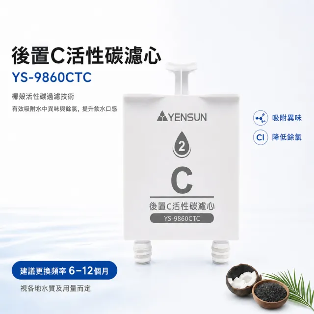 【元山】後製C活性碳濾心 YS-9860CTC（YS-8160RWHI專用）