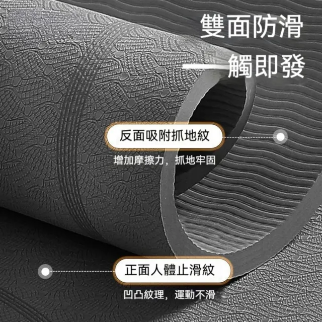 匠俱 重訓地墊 200x100cm厚8mm 高彈瑜伽墊 健身墊 家用訓練防滑墊 加厚tpe環保無味 運動鍛煉地墊