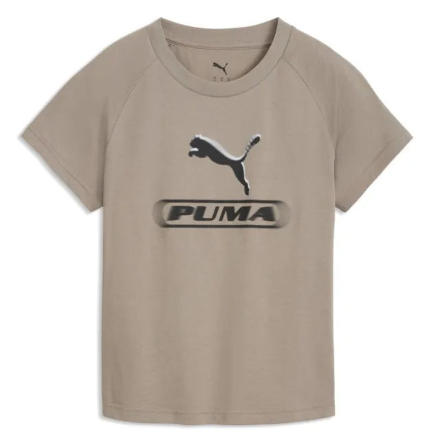 【PUMA】短袖上衣 女 短版 亞規 卡其棕 69614281