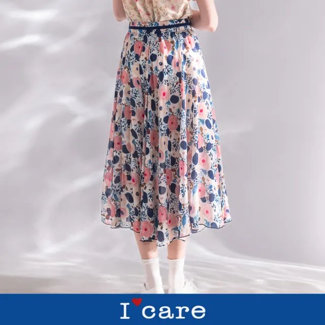 【I’Care 依卡】現貨-甜甜彩漾小花碎花長裙（F）｜長裙穿搭 碎花裙 甜美穿搭