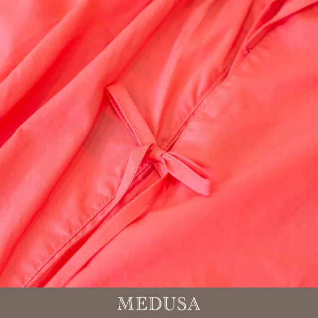 【MEDUSA 曼度莎】現貨-甜美小荷葉綁結造型襯衫上衣 - 2色（M-XL）｜襯衫女 休閒上衣 甜美穿搭