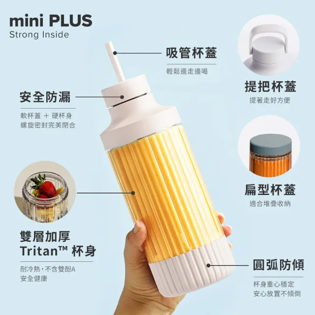 【BEAST】美國NO.1「超值大全配《mini PLUS｜小野獸》破壁x調理x戶外全營養萃取戶動能量調理果汁機-奶茶色