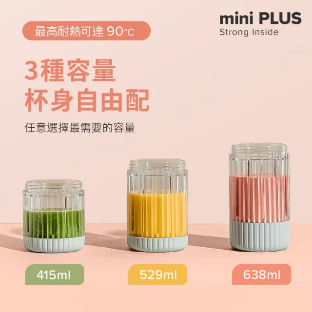 【BEAST】美國NO.1「超值大全配《mini PLUS｜小野獸》破壁x調理x戶外全營養萃取戶動能量調理果汁機-迷霧藍