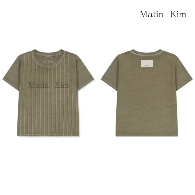 【MATIN KIM】官方旗艦 水洗LOGO壓褶上衣(多款任選)
