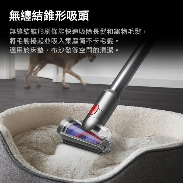 【dyson 戴森】V15 Detect Fluffy 智慧無線吸塵器 光學偵測/除螨機 (全新升級0.77L大容量集塵桶)