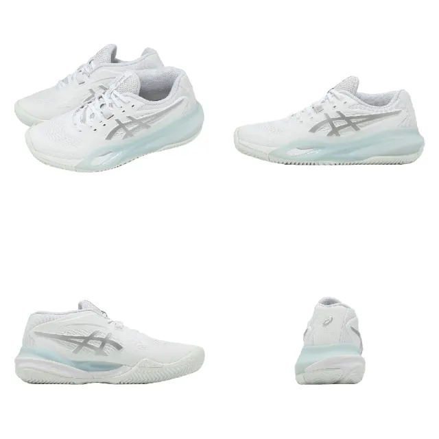 【asics 亞瑟士】網球鞋 匹克球鞋 GEL-Resolution X Clay 女鞋 白 紅土 1042A277100