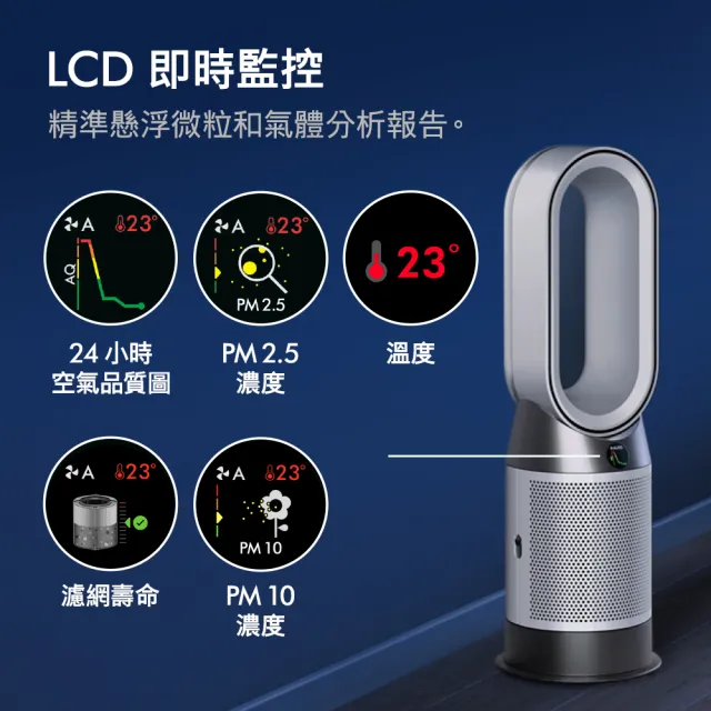 【dyson 戴森】HP11 Purifier Hot+Cool 三合一涼暖智能空氣清淨機(黑色)