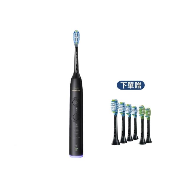 【Philips 飛利浦】momo獨家 HX7421/12 全能亮白音波電動牙刷-極致黑(官方直營/momo集資)
