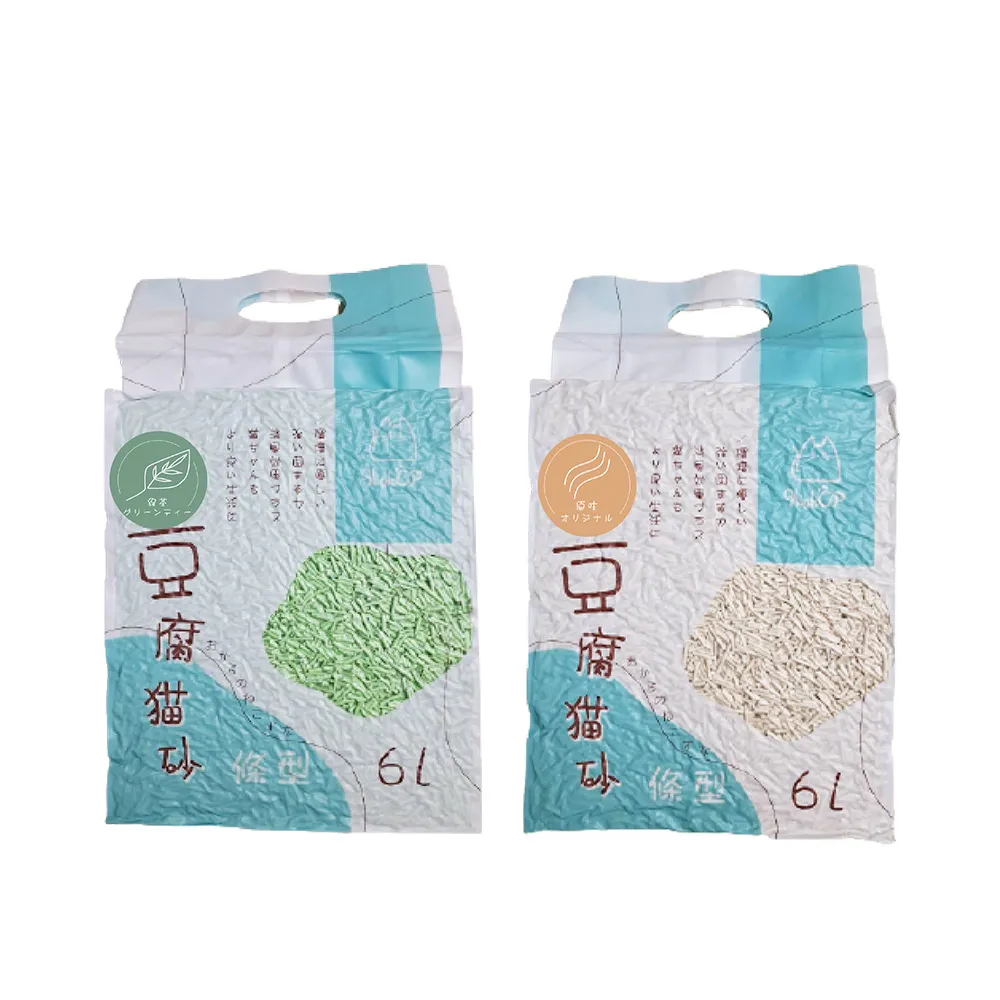 【HIGHCP】天然環保豆腐砂-2.3kg*8包(環保貓砂 豆腐貓砂 原味 綠茶)