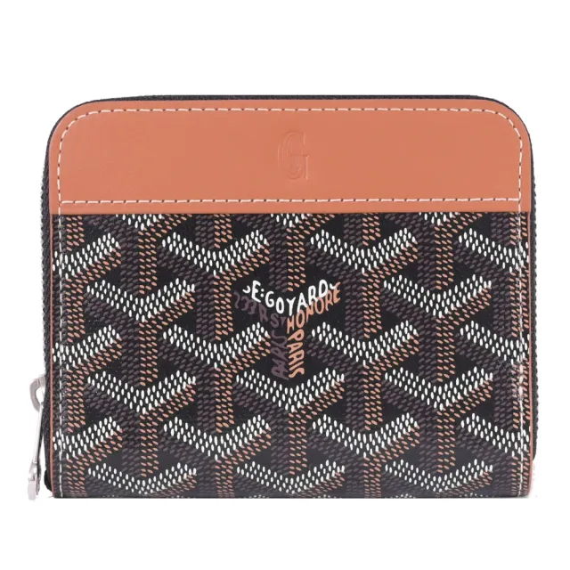 【GOYARD 高雅德】Matignon PM 品牌印花信用卡零錢包簡易皮夾(咖棕)
