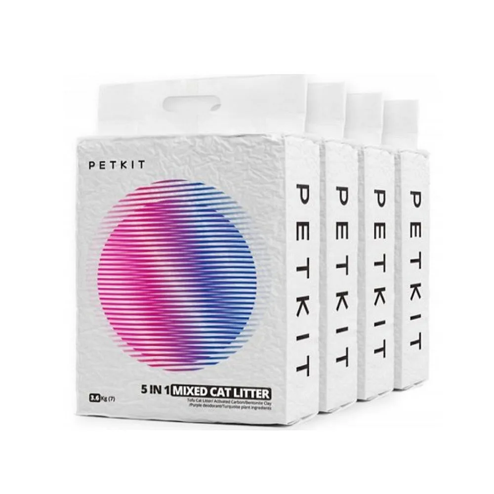 【Petkit 佩奇】台灣公司貨｜5合1活性碳混合貓砂 7L/3.6kg*4包組