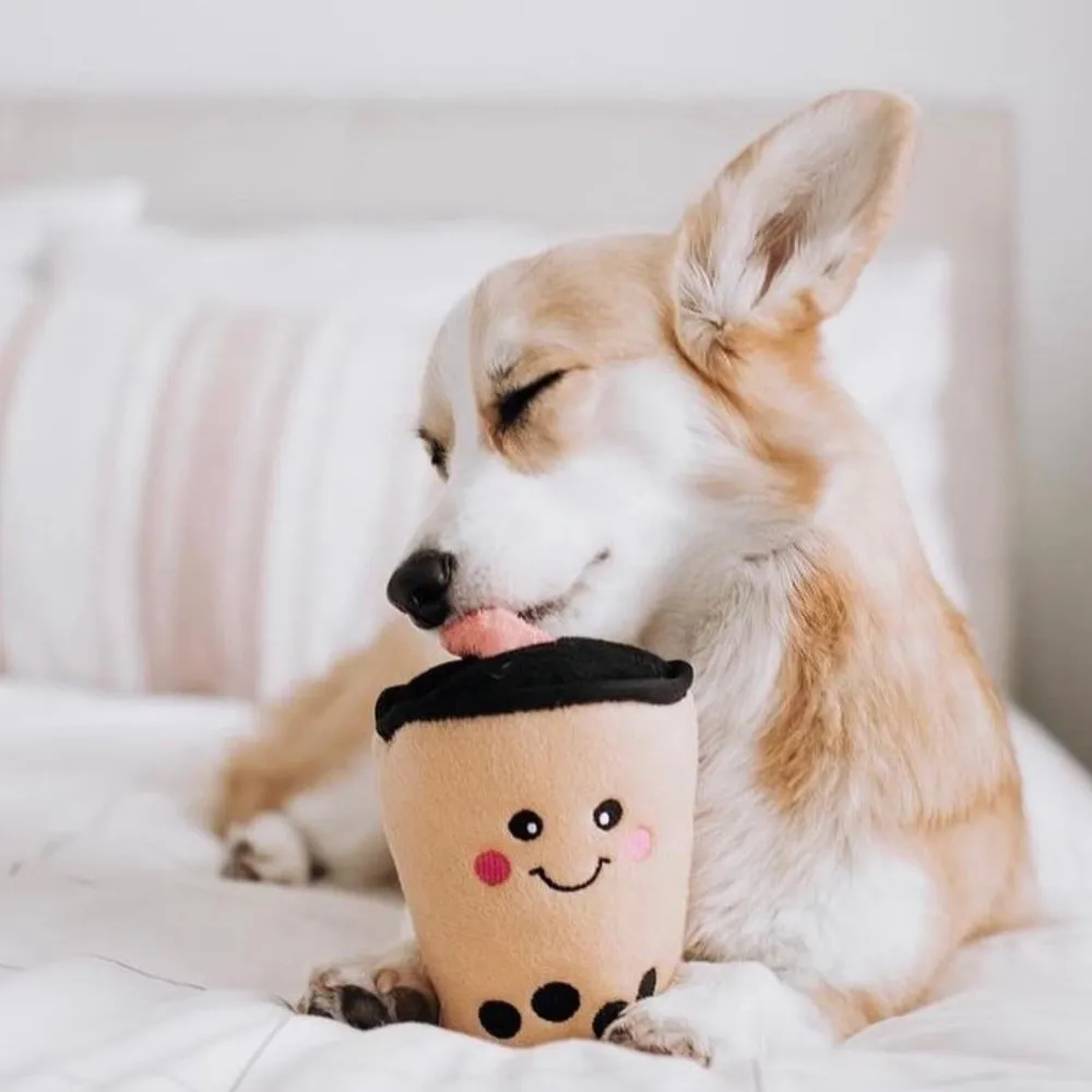【ZippyPaws】美味啾關係-珍珠奶茶(寵物玩具 有聲玩具 益智玩具 狗狗玩具 台灣美食)
