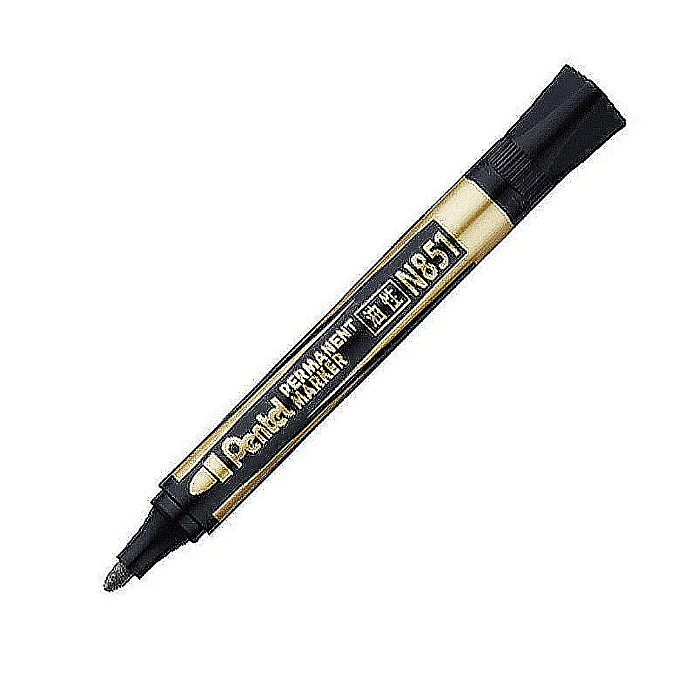【Pentel 飛龍】N851-A  油性筆-圓頭 黑(5入1包)