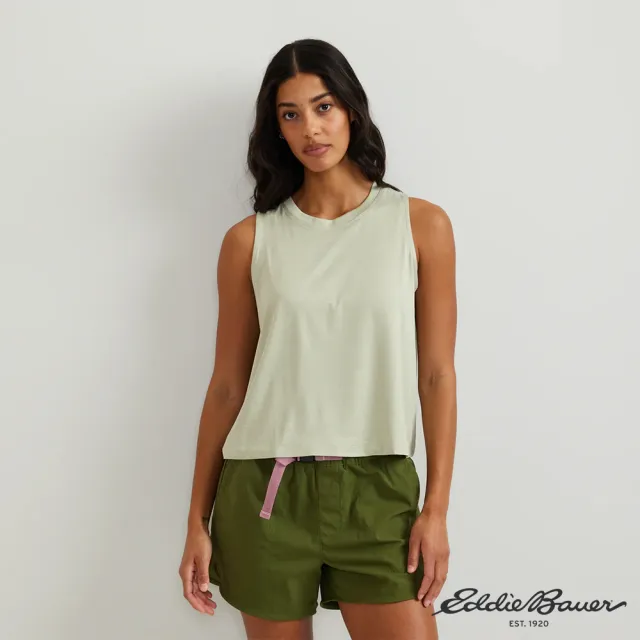 【Eddie Bauer】女性透氣防曬背心-淡綠 21690022