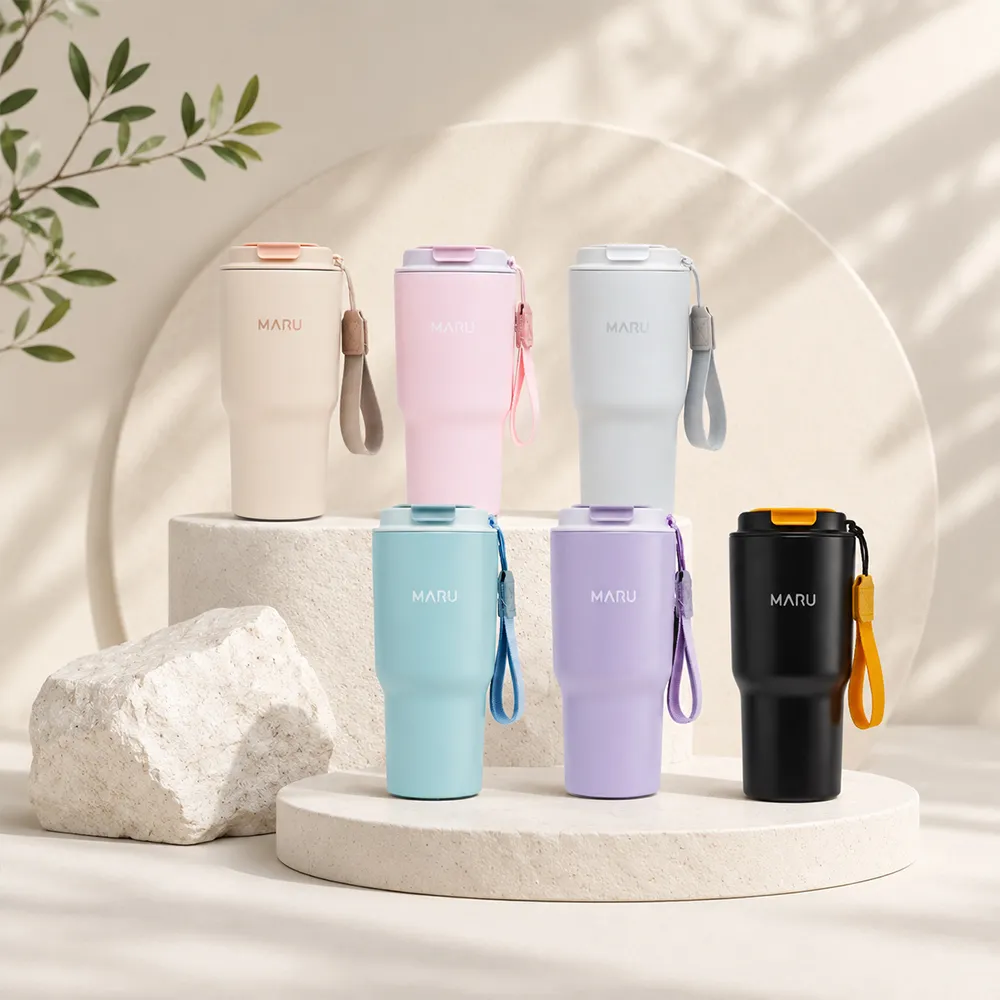 【Maru 丸山製研】買1送1_venti鈦瓷咖啡保溫杯600ml(陶瓷保溫杯/咖啡隨行杯/不鏽鋼保溫瓶)