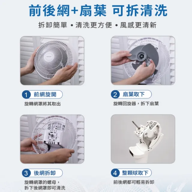【WONDER 旺德】3D擺頭可拆洗渦流循環風扇(WH-FC27 循環扇 電風扇 電扇 遙控 可拆洗)