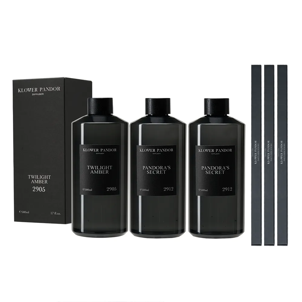 【KLOWER PANDOR】KP記憶香氛 沉浸式空間擴香補充瓶500ml-3入組(多款任選)