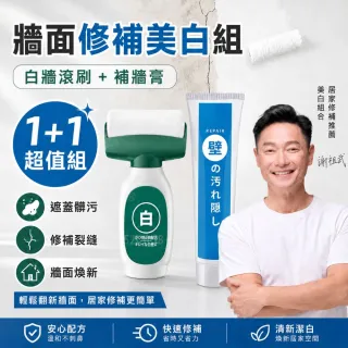 【寶媽咪】超值修繕組-先補牆再粉刷壁癌汙損(加贈刮板*1/牆壁補牆膏/無甲醛/防黴不泛黃/災後修繕)