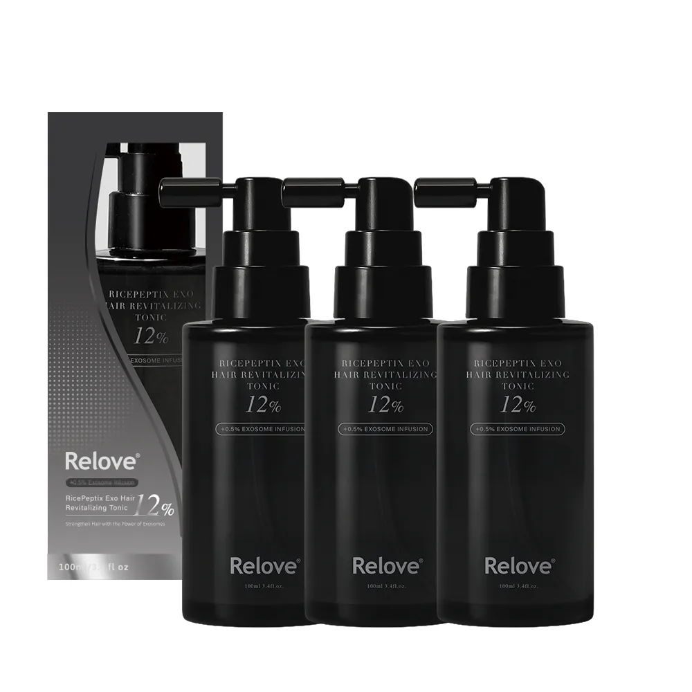 【Relove】黑泌12%養髮液100mlx3入組(韓國益髮黑泌 66種養髮胜 濃密增厚髮絲)