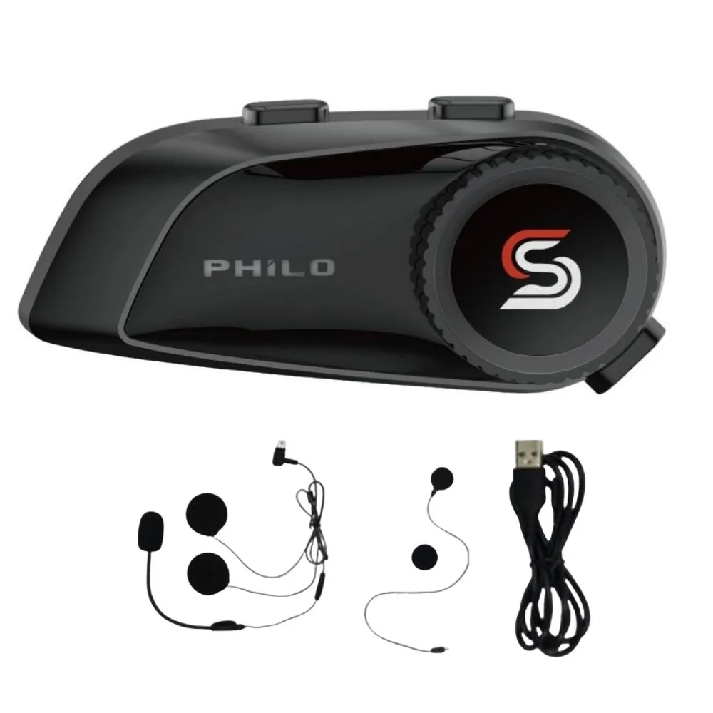【Philo 飛樂】Jazz5s 1200Mah 4入組 全混音 安全帽藍牙對講耳機｜旋鈕版(藍芽安全帽/安全帽藍牙耳機)