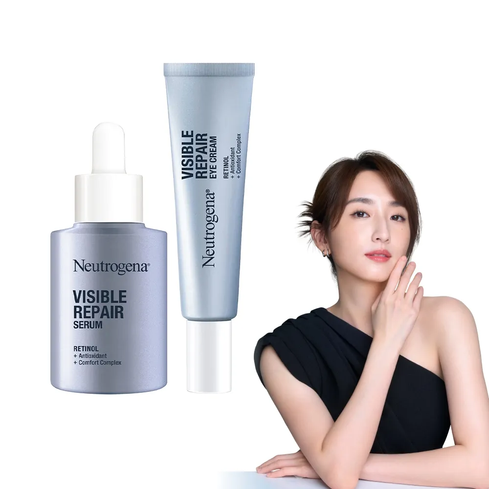 【Neutrogena 露得清】肌緻新生A醇精華30ml+眼霜15g(全新升級/抗老推薦)