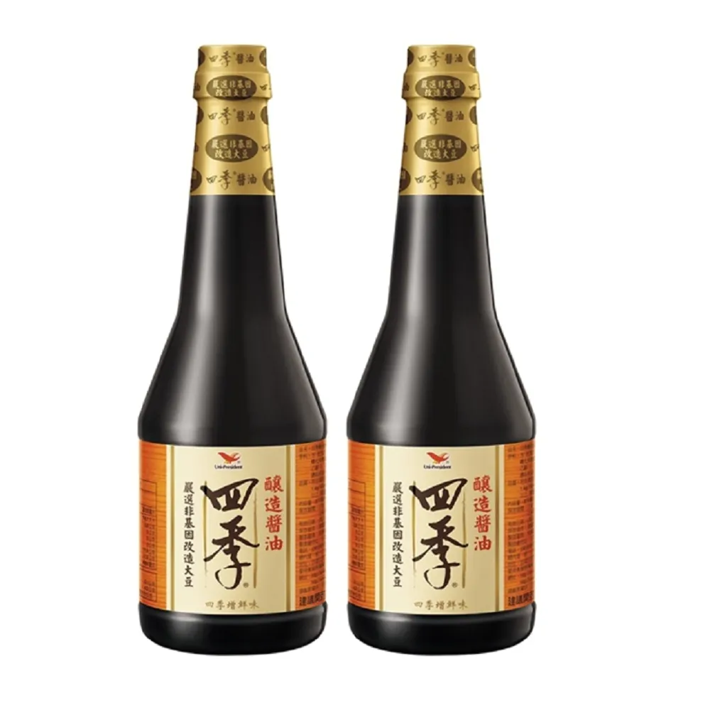 【四季】釀造醬油870mlx2入 (TQF微笑標章)