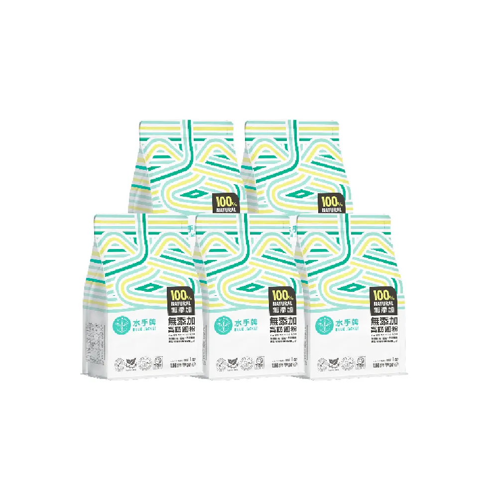 【聯華製粉】水手牌無添加高筋1kg/入x5包組(新品優惠組)