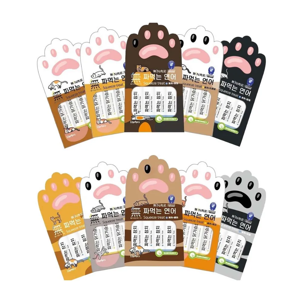 【無IN】肉泥 48g〈12gx4pcs〉*12入組(貓零食、貓肉泥)