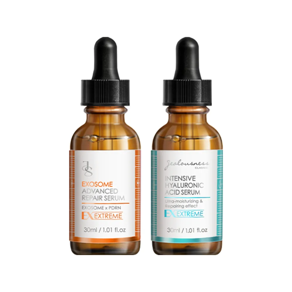 【JS 婕洛妮絲】外泌體修復再生精華30ml+超水感玻尿酸保濕精華30ml（舒緩修護．保濕鎖水）