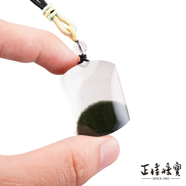 【正佳珠寶】綠幽靈 頂級玻璃體 聚寶平安無事牌 31.5g 綠幽靈吊墜