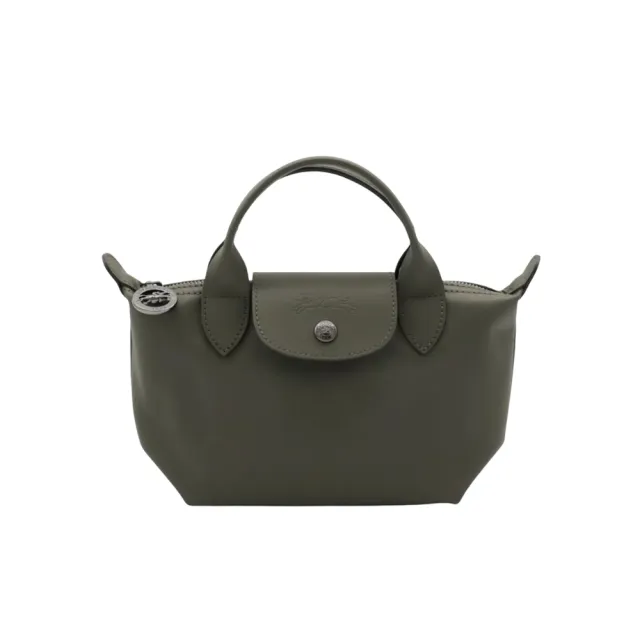 【LONGCHAMP】Le Pliage Xtra XS 冷杉綠 牛皮 雙柄斜背包