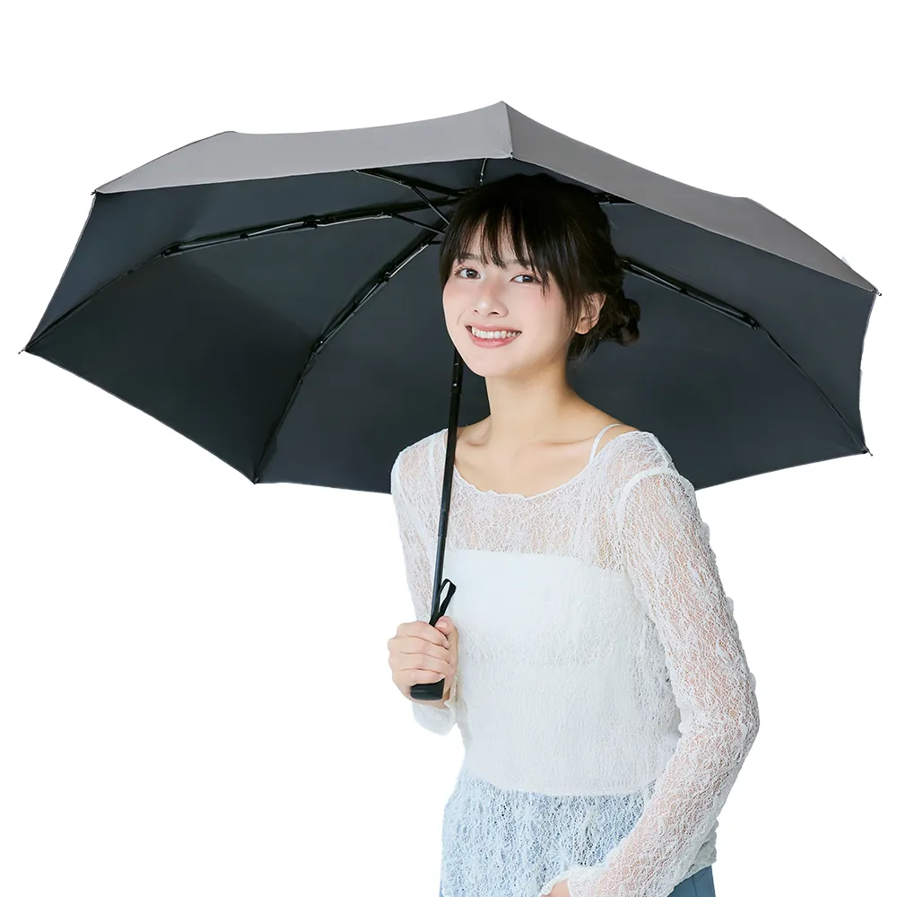 【雨傘王】BigPurple 23吋 黑膠傘 自動傘 折疊傘 防曬降溫 抗UV 1-2人撐(超值款無維修*)
