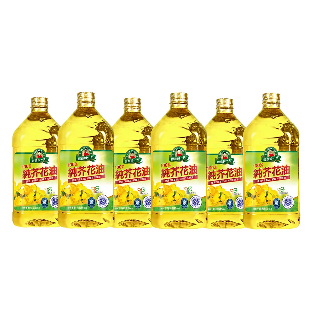 【得意的一天】100%純芥花油2.4L*6瓶/箱 中元普渡 (好油推薦)
