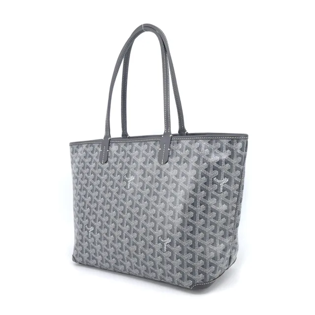 【GOYARD 高雅德】ARTOIS帆布LOGO拉鍊購物包(小/深灰)