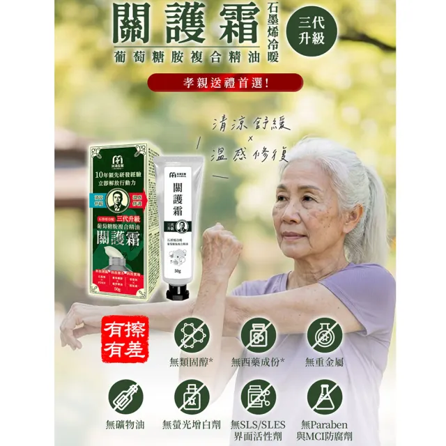 【MIHONG 米鴻生醫】葡萄糖胺複合精油關護霜－石墨烯冷暖三代升級