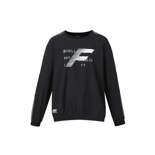 【FILA】男長袖圓領T恤-黑色 1TEA-5310-BK