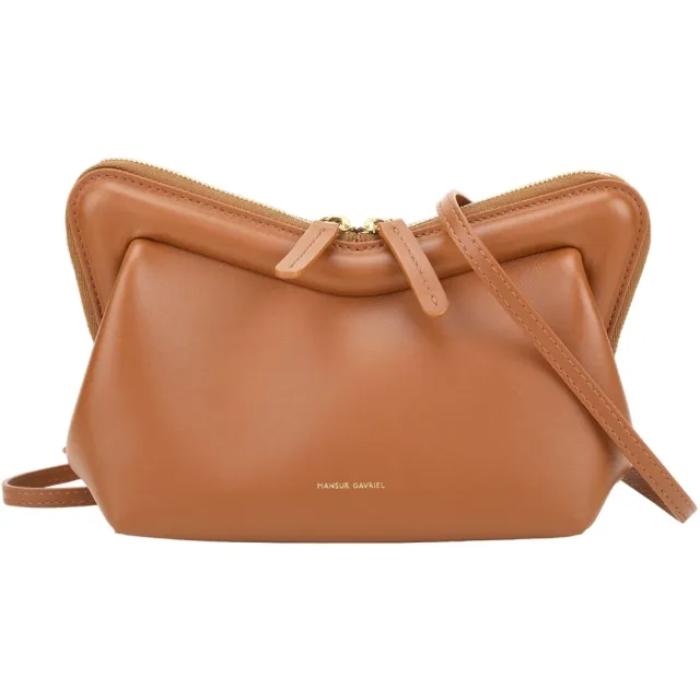 【MANSUR GAVRIEL】M Frame 小牛皮可拆斜背/手拿包(多色可選 水餃包 真皮 肩背)