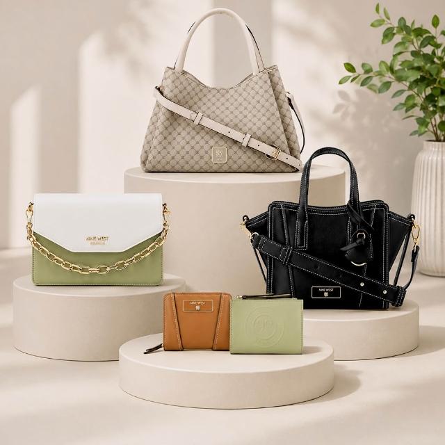 【NINE WEST】買一送一。買包送短夾★女斜背包 手提包 水餃包 托特包 後背包 醫生包(多款任選)