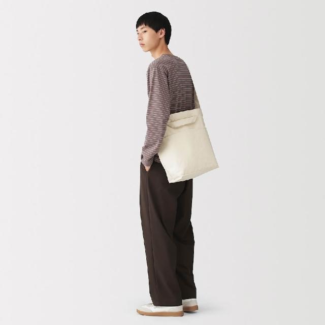 【MUJI 無印良品】帆布肩背托特包(黑色/原色/摩卡棕)高38×寬42×底15公分