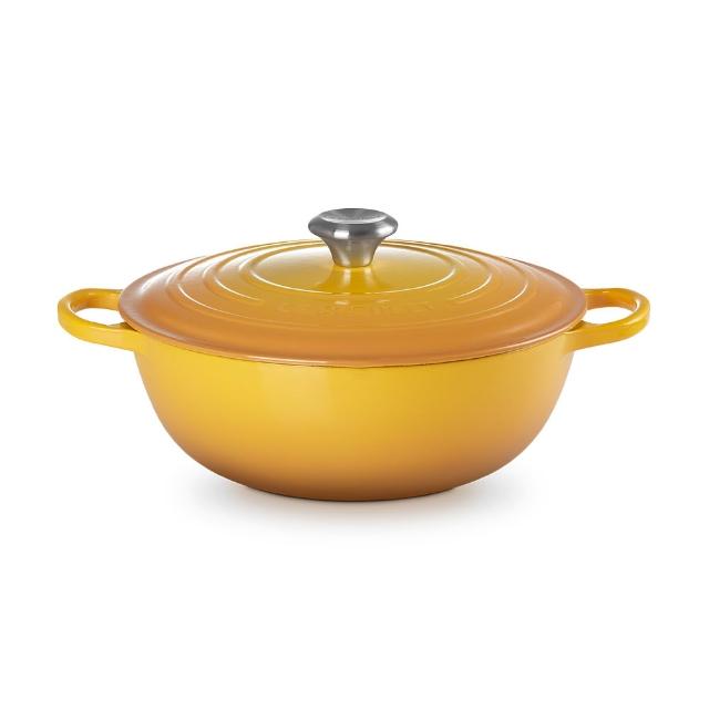 【Le Creuset】典藏琺瑯鑄鐵鍋媽咪鍋26cm(杏桃黃)