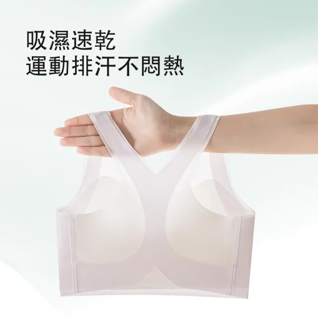 【YOIIE 良の居家】兩件組 冰絲吸濕透氣 後背加強運動型 學生內衣成長內衣(第一階段無鋼圈款 運動背心款)