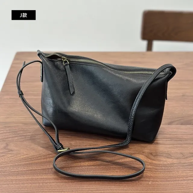 【巴黎精品】現貨+預購 真牛皮側背包餃子包真皮革單肩小包肩背包(樹膏牛皮斜背女包包3款t1a1mk2 C)