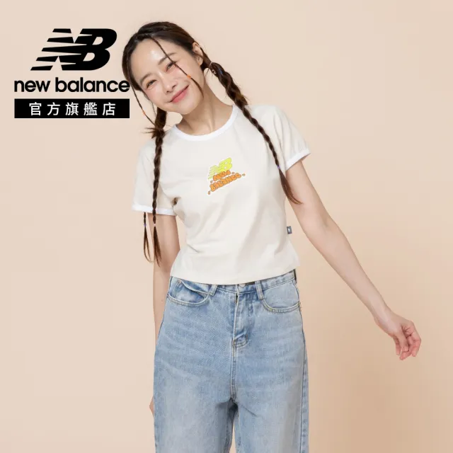【NEW BALANCE】NB 撞色合身短袖上衣_女性_杏/芋泥紫/白_WT62B6CTLIN_WT62B6CTSMV(美版 版型偏大)