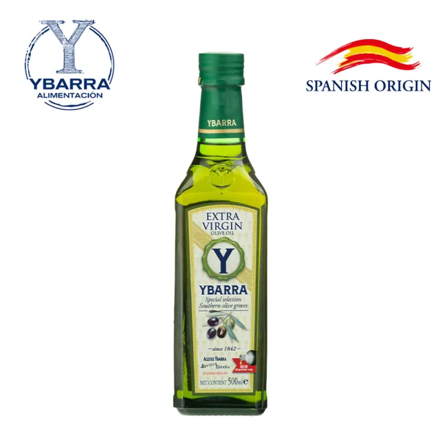 【YBARRA】益百萊 100%特級冷壓初榨橄欖油500ml( 生飲入門款0.26%酸價/玻璃瓶裝/雙11限定 )