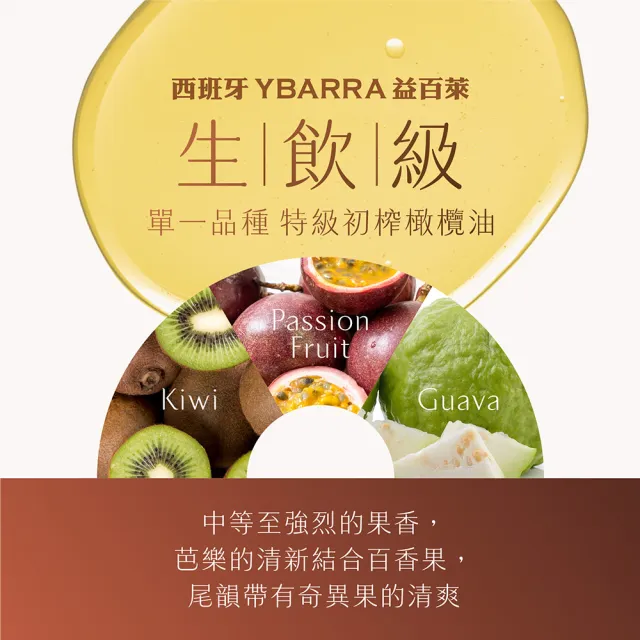 【YBARRA】益百萊 100%單一品種特級冷壓初榨橄欖油500mlx6瓶 (生飲旗艦款0.2%酸價/玻璃瓶裝/雙10限定)