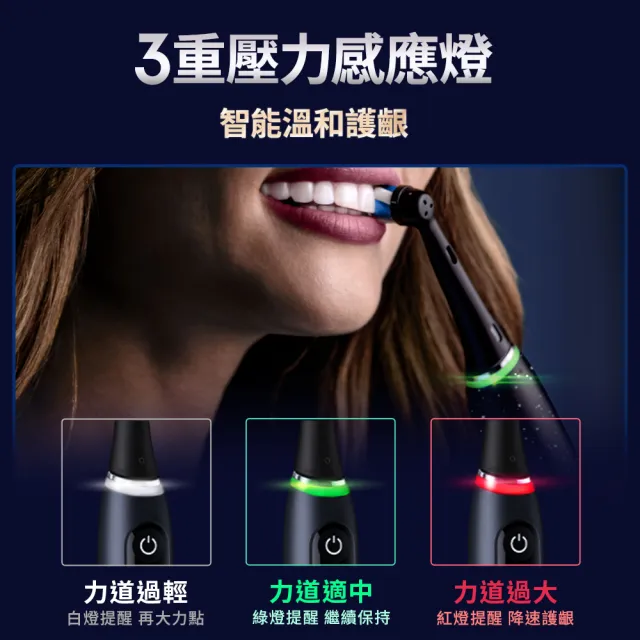 【Oral-B 歐樂B】iO9 微磁電動牙刷(顏色可選)+iO KIDS(史迪奇/蜘蛛人)(親子組合)