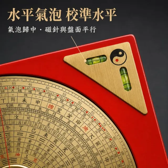 高精度專業方正羅盤(三元三閤 綜閤盤 黃銅 羅經 指南針 風水盤)