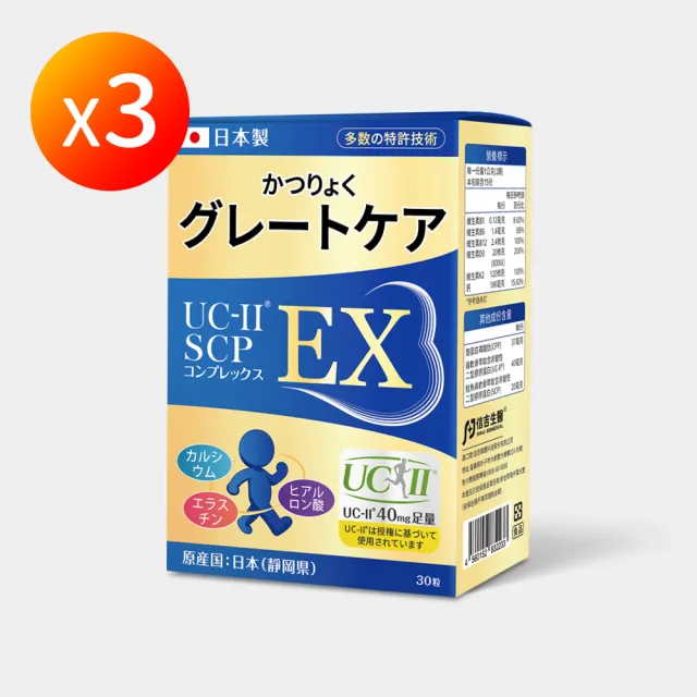 【信吉生醫】金關鍵鈣X3 (UC-II關鍵營養配方 熟齡保養推薦)