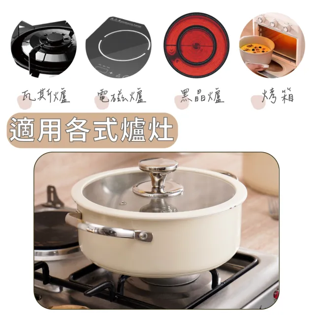 【PureCook】台灣首賣★新CICI韓式304陶瓷不鏽鋼鍋2.5L雙耳湯鍋物理不沾平底煎炒鍋玻璃蓋IH爐洗碗機同康寧